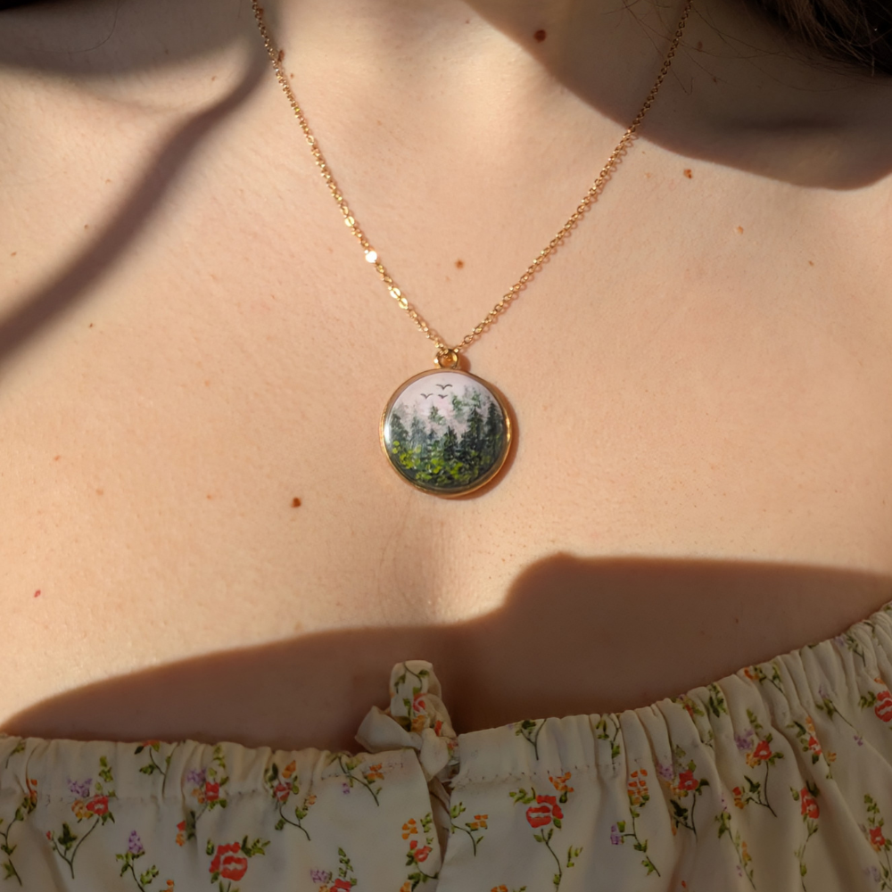 Misty Forest Pendant Necklace