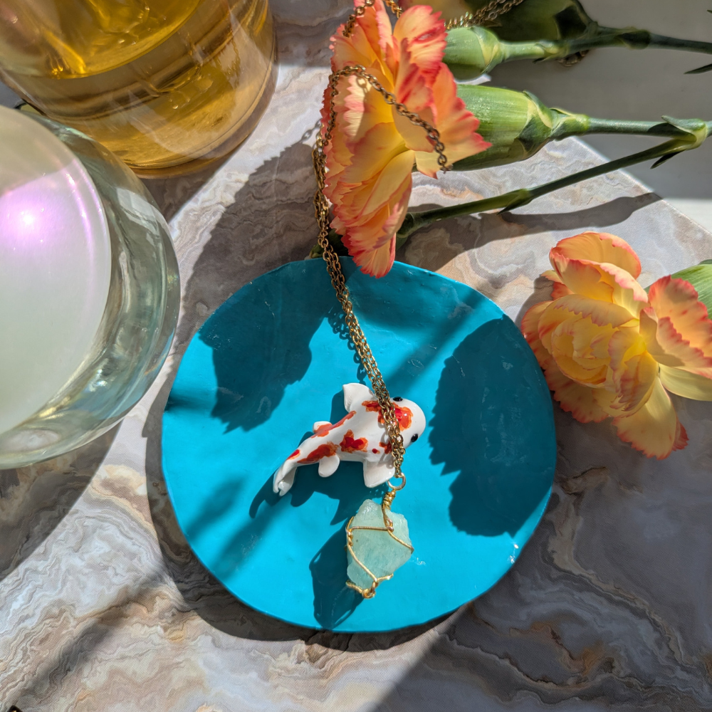 koi fish pond trinket dish