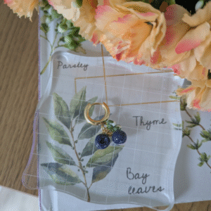 blueberry charm earrings